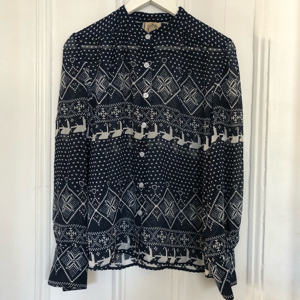 Nordic Print Blouse